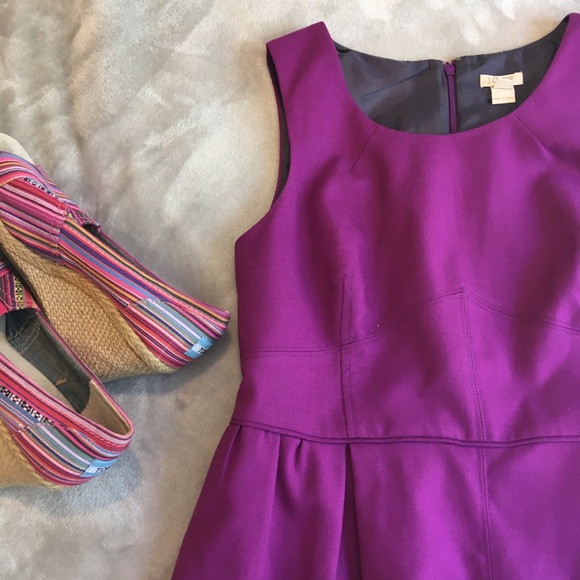 J Crew Lilac Scoop-neck Dress Size 12 P - Picture 2 of 8